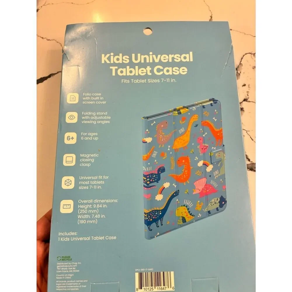 Kids Universal Tablet Case - Blue Dino Print